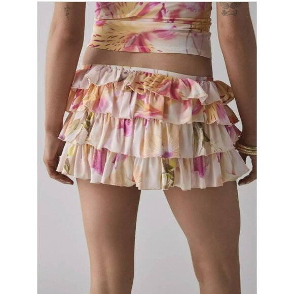 Urban Outfitters Out from Under Cammy Ruffle Micro Mini Skort NWT - Picture 2 of 7